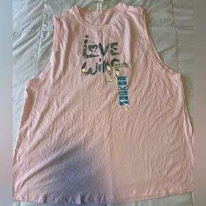 Earth Yoga Muscle Pink Tank Top NEW NWT
